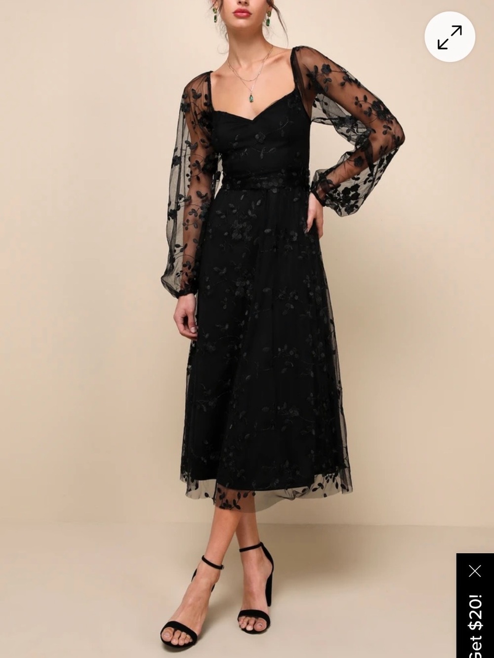 NWT Lulus Charisma Floral Dress Medium